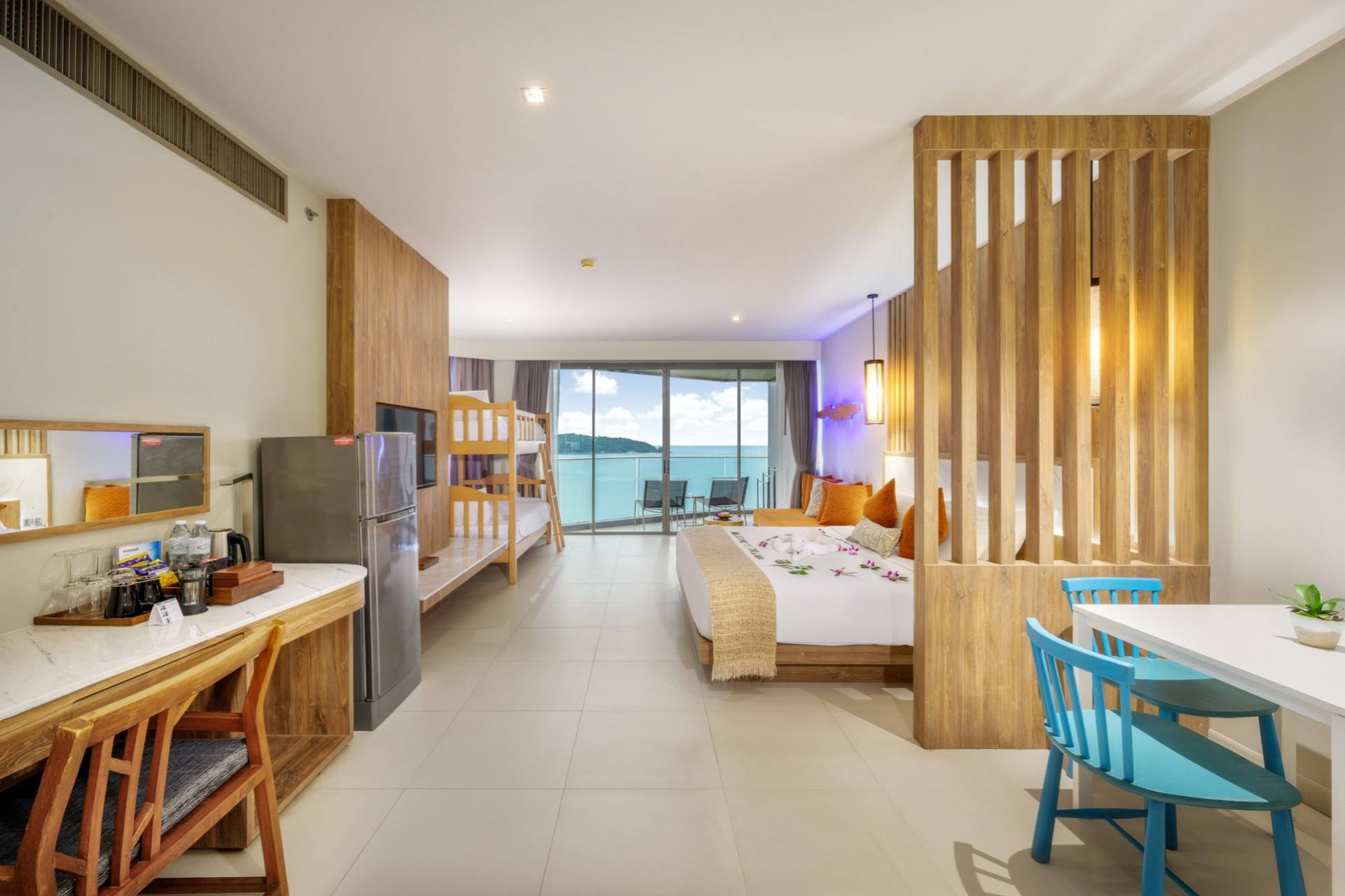 Habitación familiar con vista al mar
