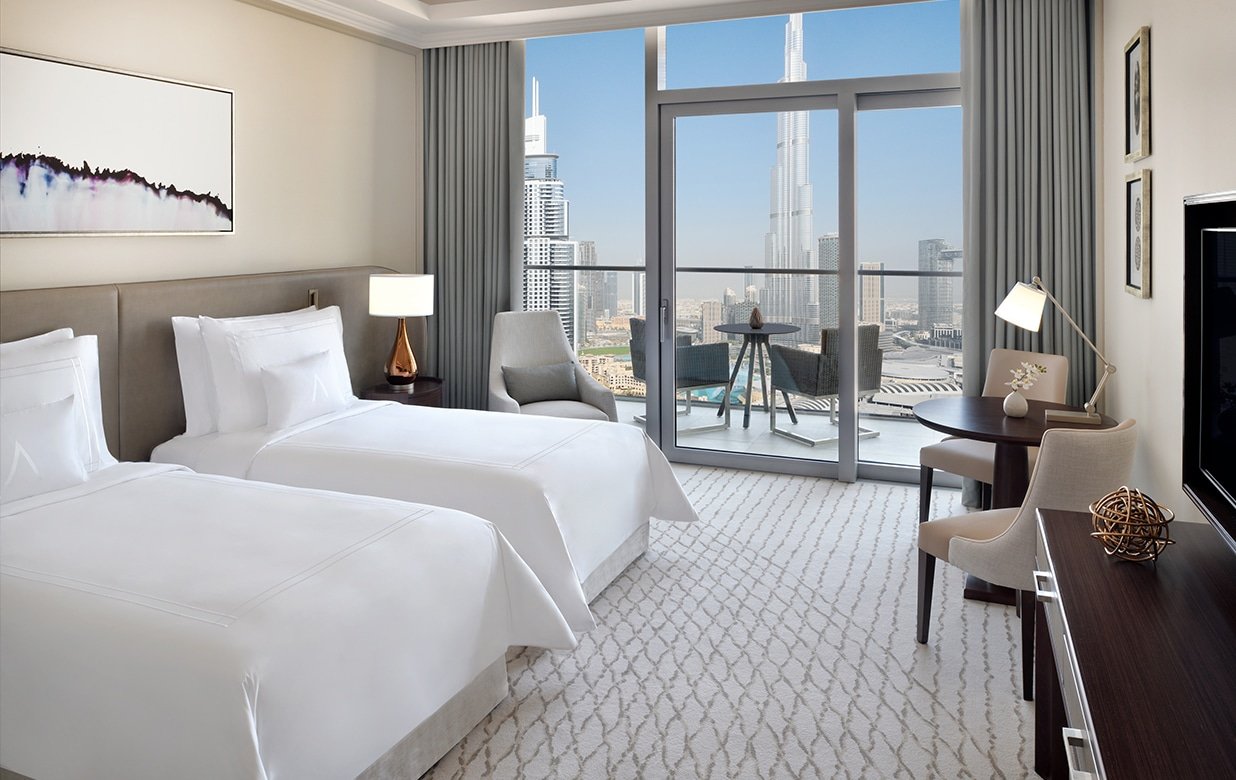 Burj Khalifa and Fountain View Room Twin
